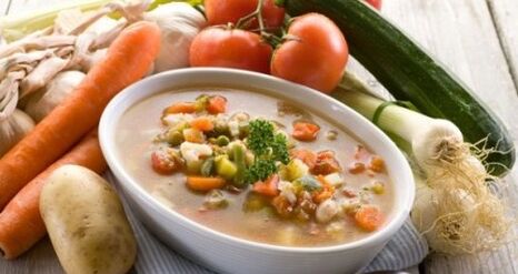 sopa de puré de verduras para la gastritis