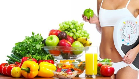 Vegetales servicio y frutas para perder peso